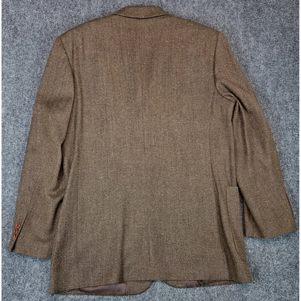 The Territory Ahead Blazer Mens 40R Brown Wool Silk Blend Sports Jacket 3 Button